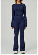 Load image into Gallery viewer, 2 Piece Contoured Breathable Yoga Ensemble Knitwear

