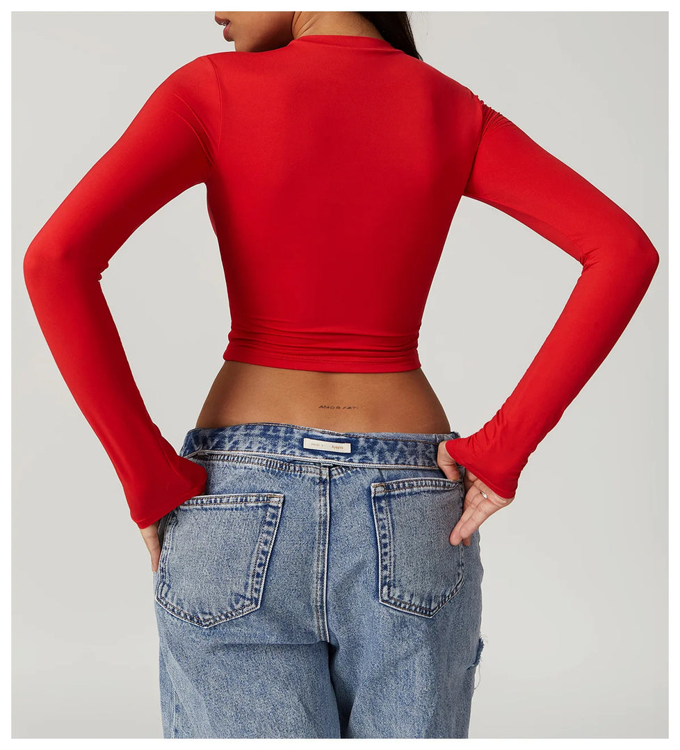 Breathable Seamless Contour Long Sleeve Top Performance