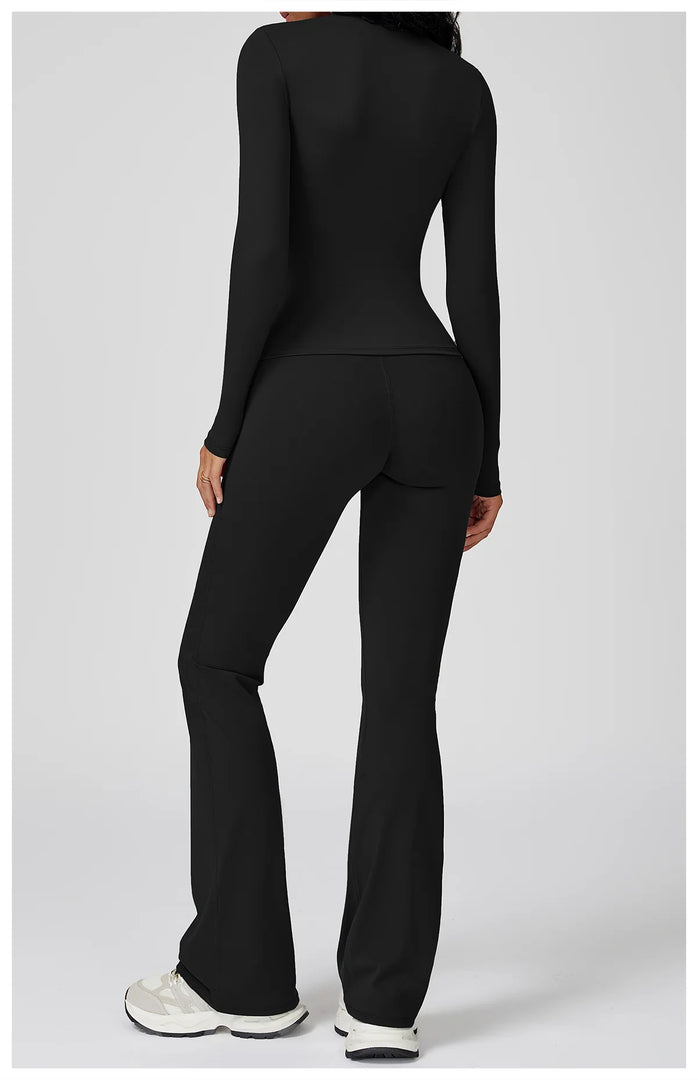 Luxurious Contour 2 Piece Yoga Athleisure Set Nylon