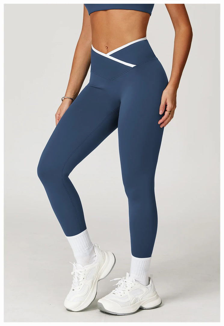 High Waist Sculpt Leggings Breathable Knit Performance Wear