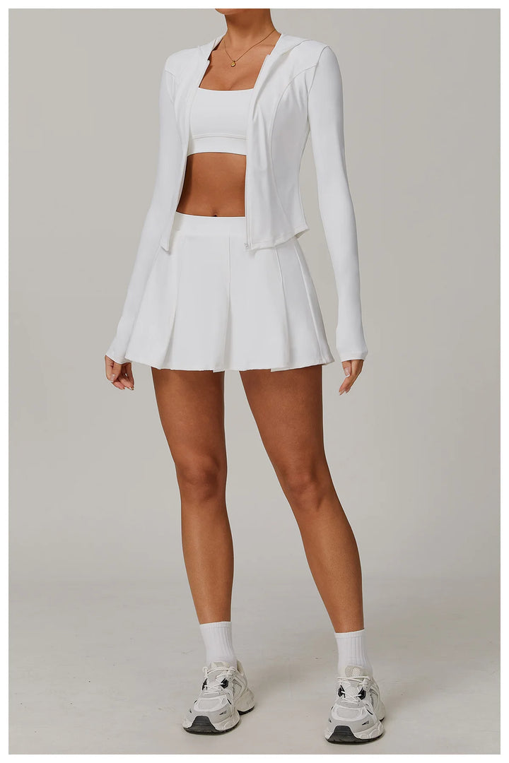 Zip Front Yoga Jacket Breathable High Stretch Nylon