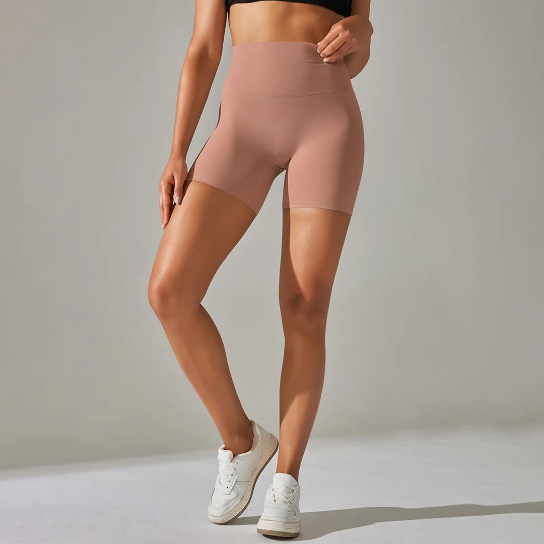 Luxurious High Waist Breathable Yoga Shorts Contour