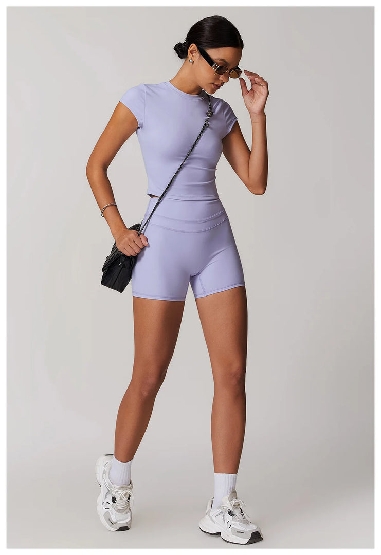 Performance Contoured Seamless Yoga Shirt Quick Dry