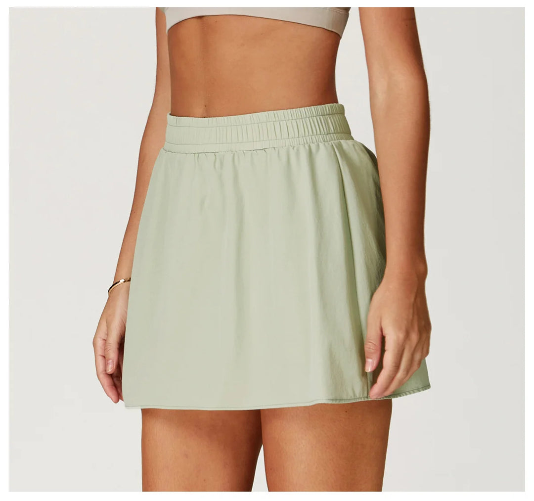 High Waist Contoured Breathable Yoga Short Skirt