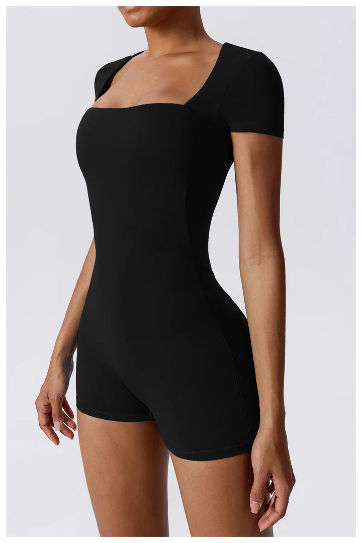 Soft Premium Contoured All In One Yoga Bodysuit Sleeves