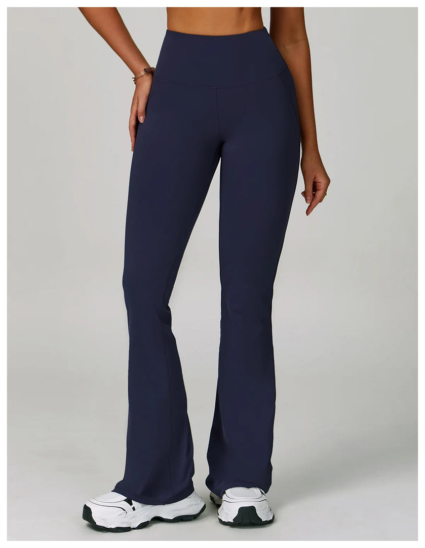 Performance High Waist Contoured Leggings With Wide Leg