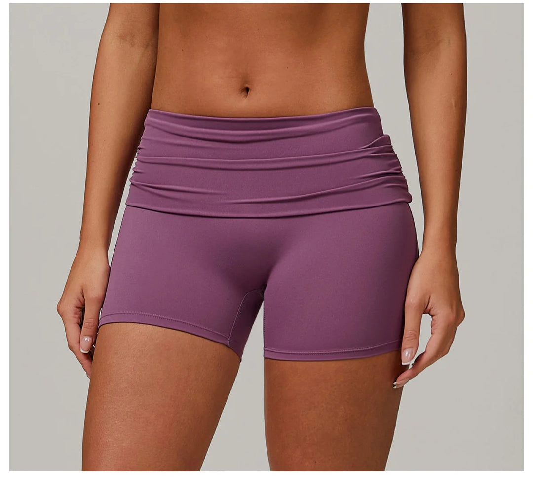 Sculpted Contour Fit High Waist Performance Shorts Nylon