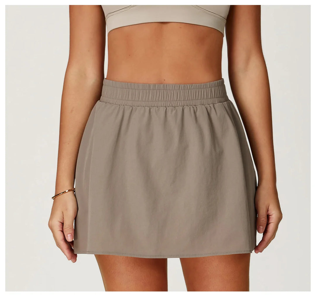 High Waist Contoured Breathable Yoga Short Skirt
