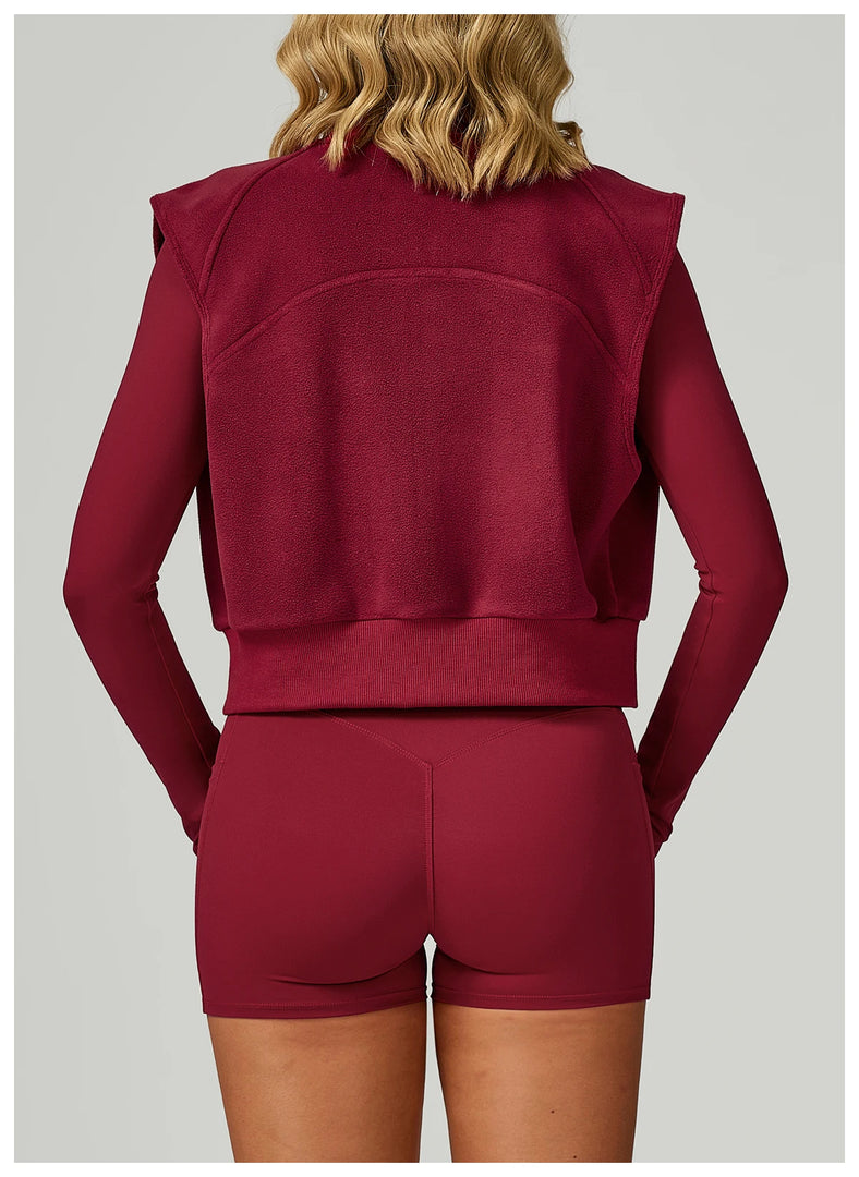 Winter Velvet Contoured High Neck Performance Cozy Vest