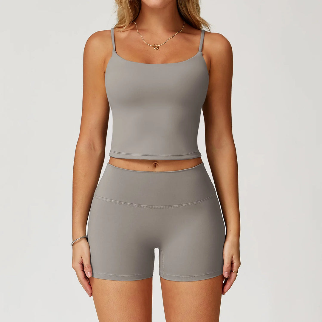 Performance Contour Seamless Two Piece Yoga Bra Set Nylon