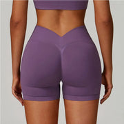 Premium Breathable High Waist Contoured Scrunch Shorts Nylon