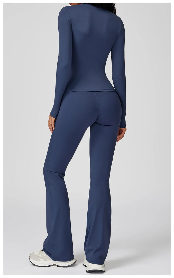 Luxurious Contour 2 Piece Yoga Athleisure Set Nylon