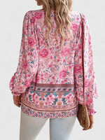 Load image into Gallery viewer, Women's Floral Long Sleeve Boho Peasant Top
