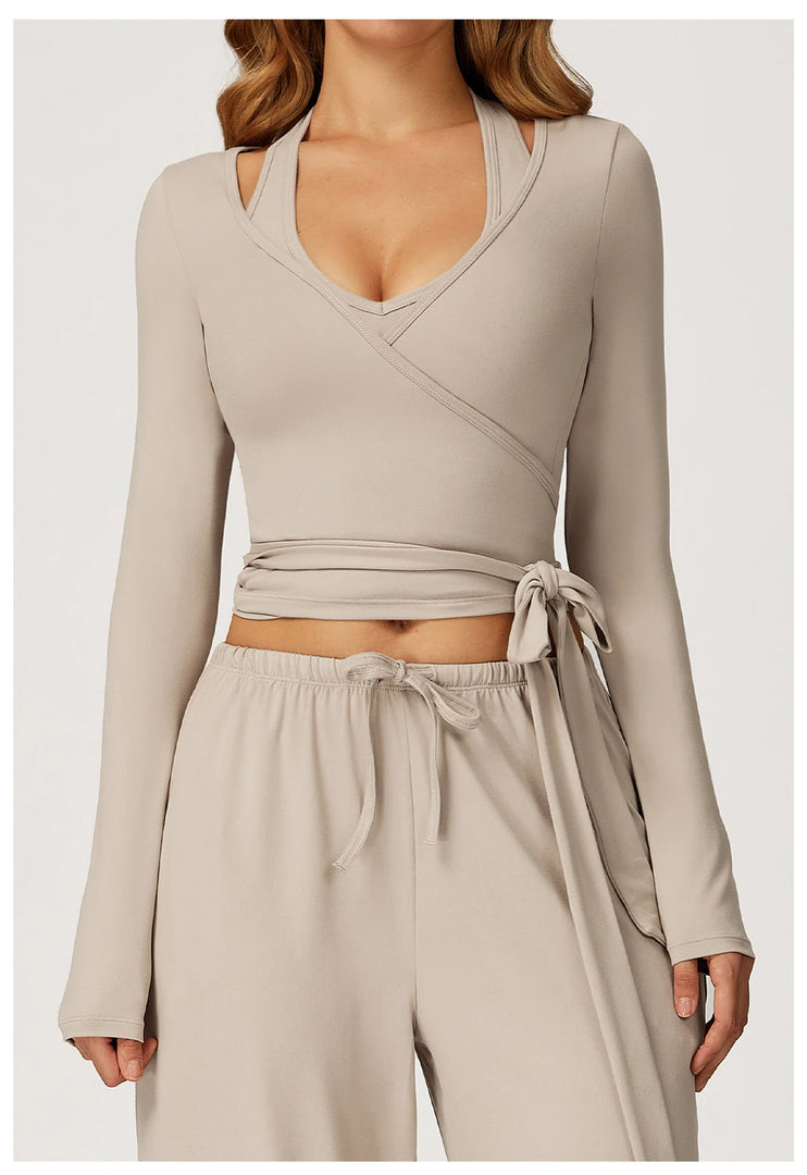 Premium Extended Sleeve Contour Yoga Top Performance