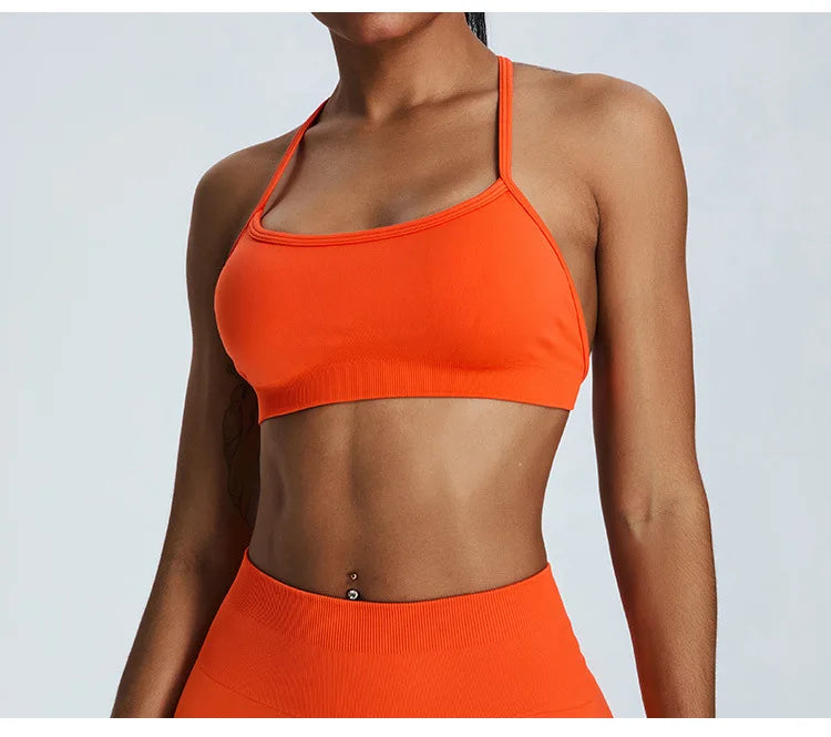 Cross Strap Seamless Yoga Bralette Premium Performance Fit