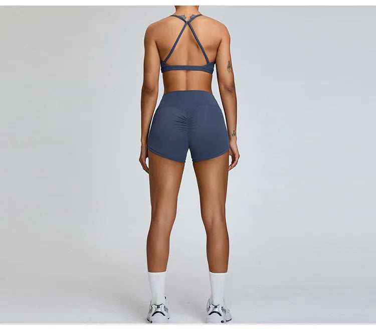 Seamless Back Contour Sport Bra Moisture-Wicking Quick-Dry