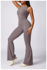 Load image into Gallery viewer, Sculpted Yoga Jumpsuit Ultra Breathable Nylon Knit Fabric
