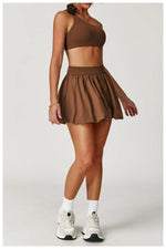 Load image into Gallery viewer, Two Piece Yoga Set Contoured Ribbed Performance Wear
