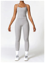 Load image into Gallery viewer, Seamless Sculpted Yoga Core Set Leggings Ribbed Contour
