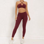 Load image into Gallery viewer, Two Piece Ribbed Seamless Studio Yoga Set Cross Back
