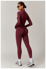 Load image into Gallery viewer, Seamless Contour Performance Yoga Ensemble
