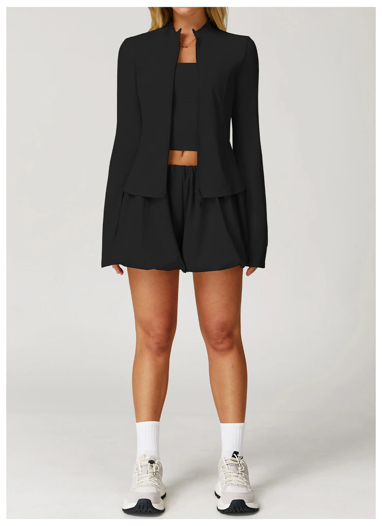 Sculpted Silhouette Two Piece Yoga Set Seamless Luxe