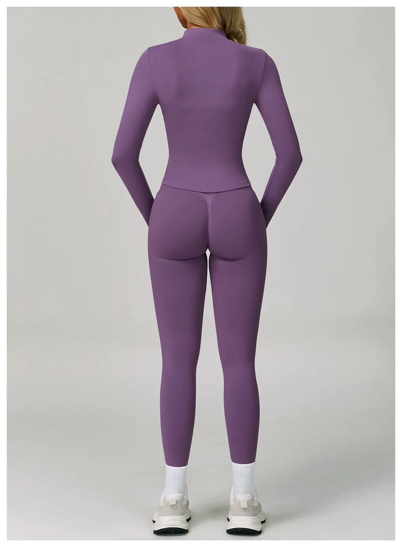 Two Piece Contour Seamless Performance Yoga Ensemble
