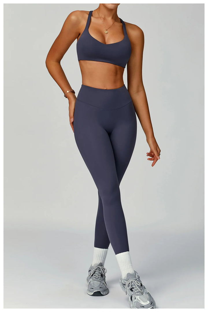 Seamless Performance Contour Yoga Set With Waist Band