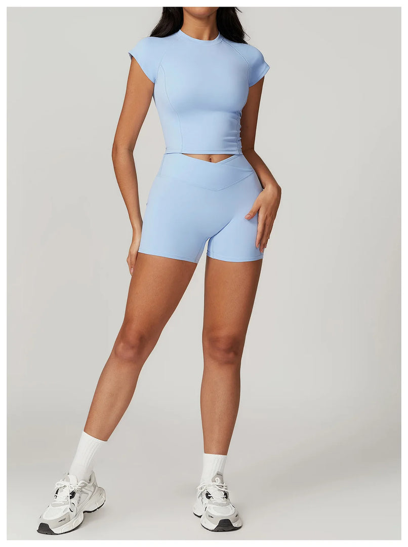 Breathable Seamless Studio Tee Nylon Knit For Running