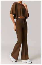 Load image into Gallery viewer, Breathable High Rise Contoured Bell Bottom Leggings
