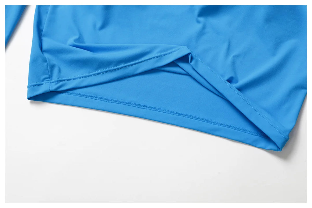 Performance Contour Knit Long Sleeve Yoga Top Nylon Spandex