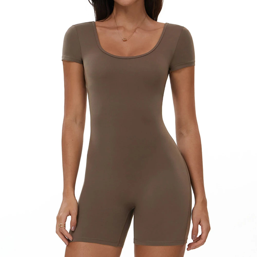 Backless Contour Jumpsuit Breathable Performance Nylon