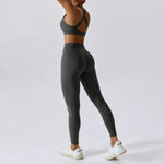 Load image into Gallery viewer, Contoured Two Piece Yoga Set With Ultra Breathable Leggings
