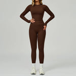 Load image into Gallery viewer, 2 Piece Contoured Breathable Yoga Ensemble Knitwear
