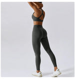 Load image into Gallery viewer, Contoured Two Piece Yoga Set With Ultra Breathable Leggings

