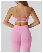 Load image into Gallery viewer, Seamless Contour Yoga Bra Open Back For Athleisure Wear
