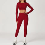 Load image into Gallery viewer, Two-Piece Contoured Breathable Yoga Set Leggings Silhouette
