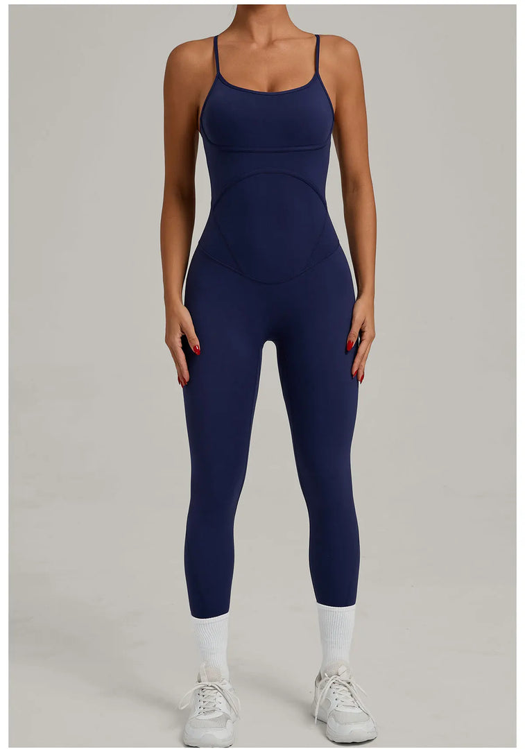 Breathable Contour One-Piece Yoga Jumpsuit Quick-Dry