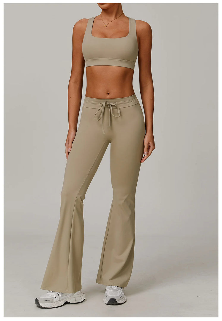 2 Piece Contoured Performance Athleisure Set Nylon