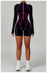 Load image into Gallery viewer, Contoured Zip Front Performance Tracksuit Yoga Set Premium
