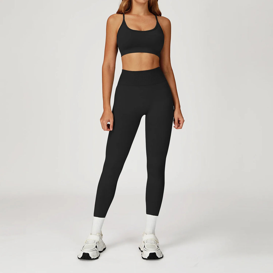 Seamless Contour Two Piece Yoga Set for Performance