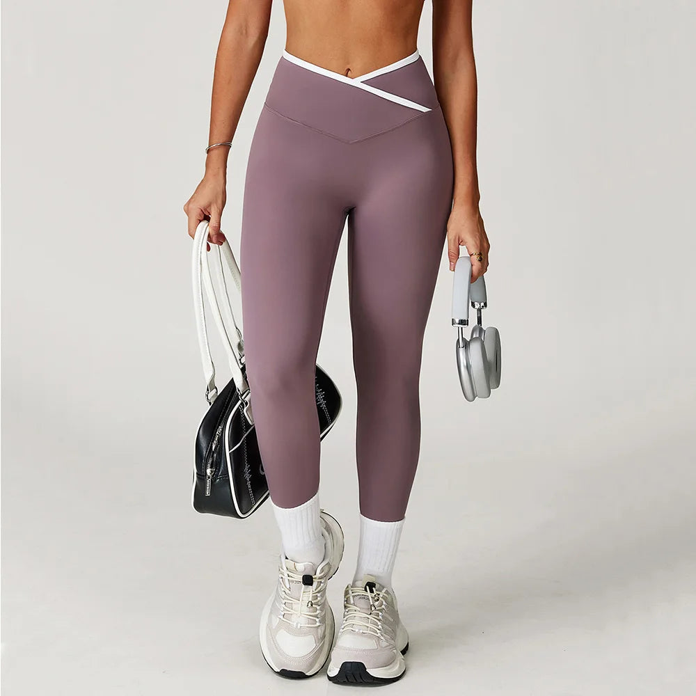 High Waist Sculpt Leggings Breathable Knit Performance Wear