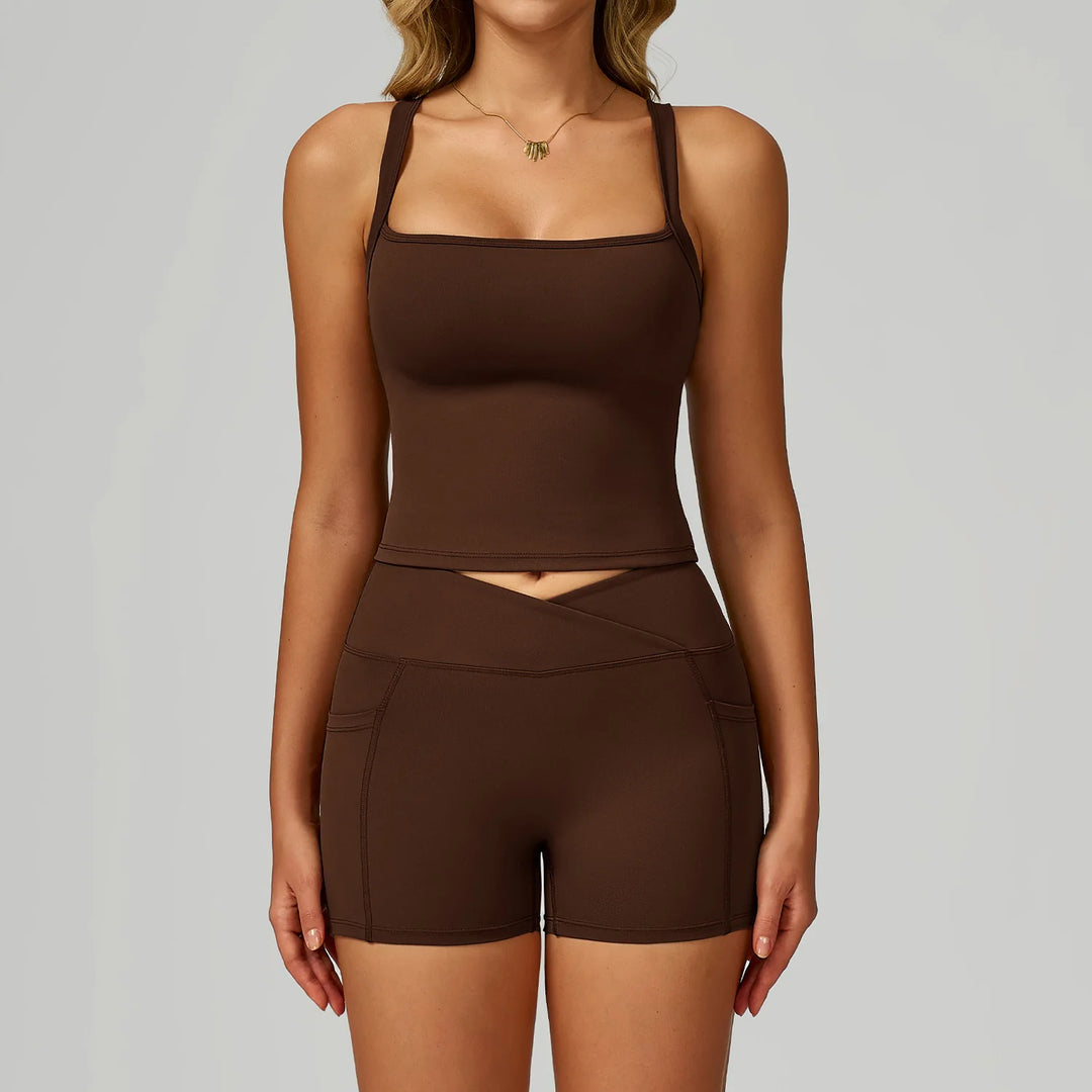 Two Piece Ultra Performance Yoga Luxe Set High Waist Band