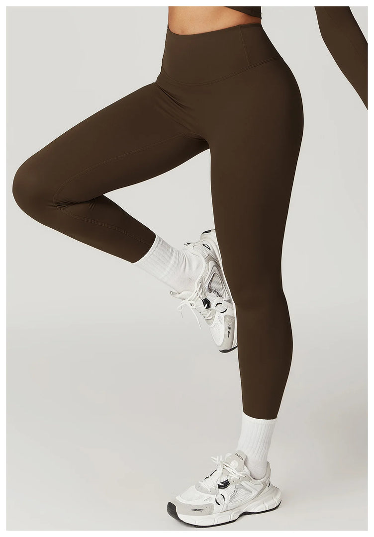 High Waist Contour Yoga Leggings Breathable Performance