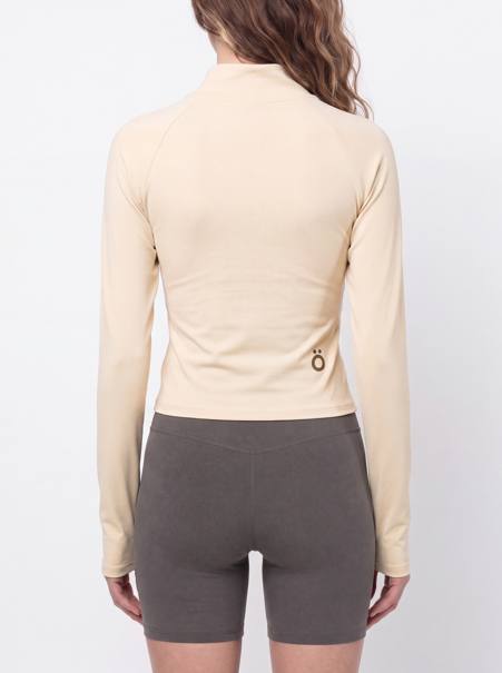 Cassia Slit Panel Yoga Jacket - In Khaki