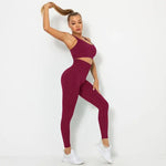 Load image into Gallery viewer, Seamless Contour Two Piece Yoga Set Performance Wear
