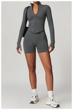 Load image into Gallery viewer, Seamless Contour Performance Fabric Two Piece Yoga Set
