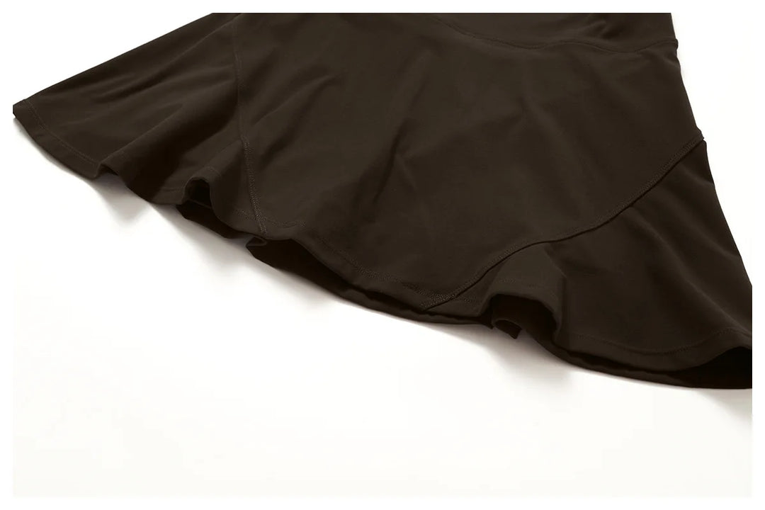 High Waist Contour Skirt Short Culotte Breathable Nylon