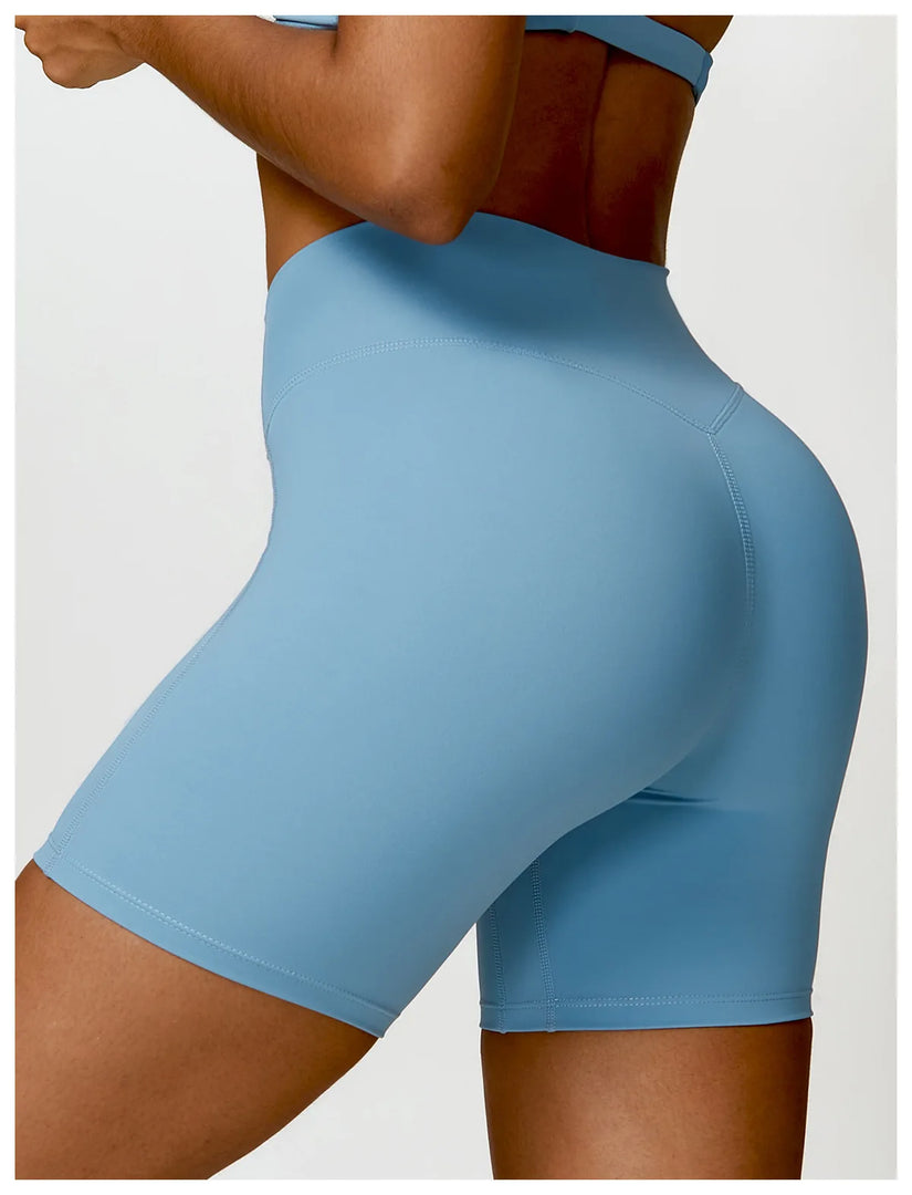 Breathable High Waist Light Weight Training Shorts Nylon