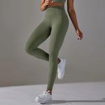 Load image into Gallery viewer, Ribbed Scrunch Contour Seamless High Waist Leggings
